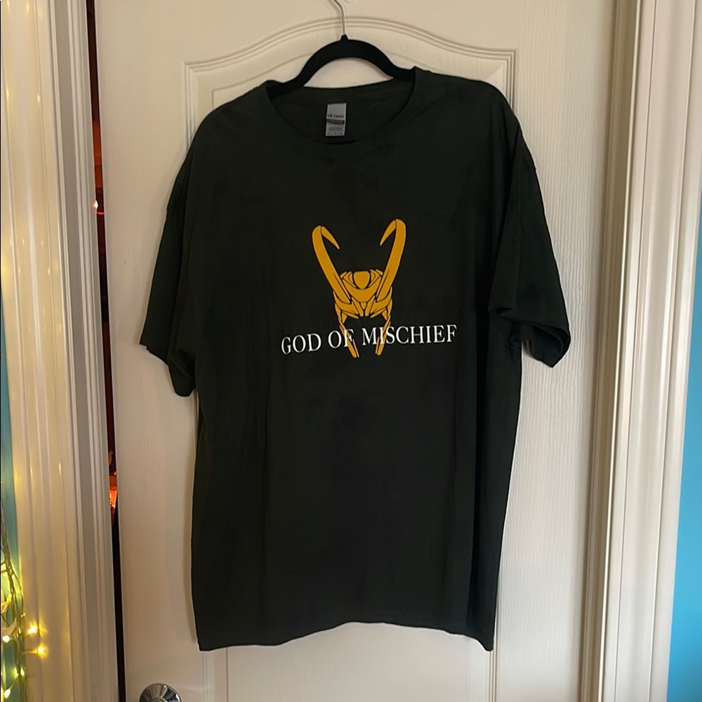 Loki ‘God Of Mischief’ Dark Green T-Shirt